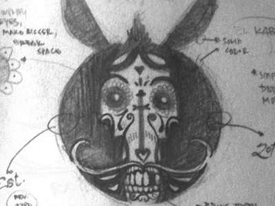 Burro Bar Sketch death donkey pencil sketch