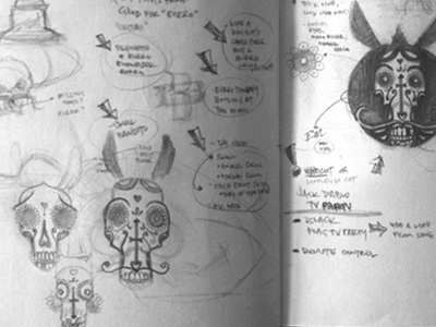 Burro Bar Sketches death donkey ideas notes pencil sketch skulls