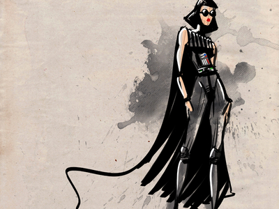 House of Villains - Darth Vader black character character design dark lord digital drawing fashion illustration sith sketch star wars villain