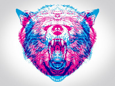Wolf & Cub Spirit bear fashion illustration mix overlay spirit t shirt wolf