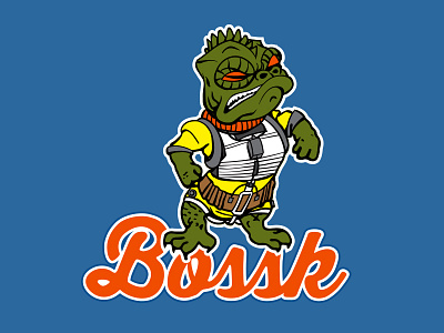 Bossk bossk bounty hunter character character design illustration mascot sports star wars vector