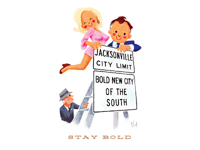 Stay Bold bold cartoon character design digital duval history illustration jacksonville mayor