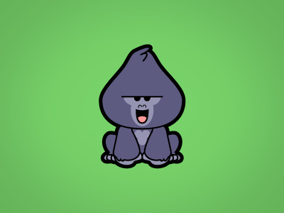 SSQ Gorilla animal character character design gorilla illustration iwearyourshirt vector