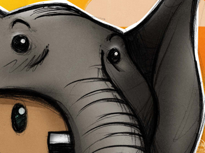 Elephant Kid character character design cute elephant illustration pencil sketch