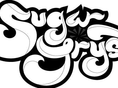 The Sugar Tryst Logo Rough fat logo robust type typography