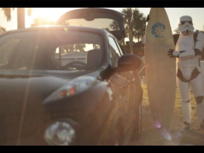 iwearyourshirt.com x Nissan JUKE Video Still 2 auto car juke nissan star wars stormtrooper surfing video