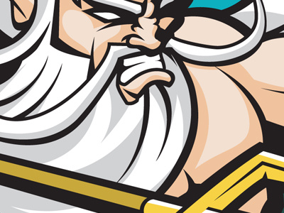 Poised in Action Poseidon character character design illustration mascot sports vector