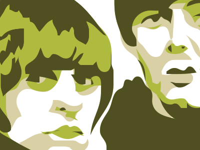 Beatles Wacom Study beatles digital green illustration vector