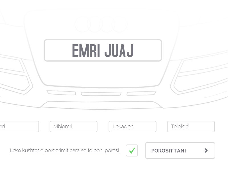 order plate for car