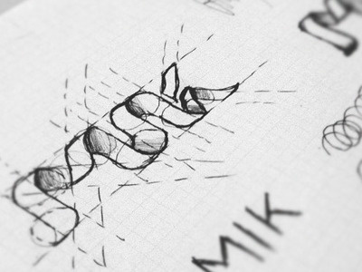 MIK Agency Logo Sketch agency astrit draw hand malsija mik sketch