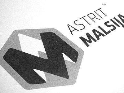 Astrit Malsija logo on paper astrit brand design identity logo malsija paper