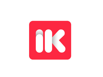 IK (Immo Kosova) brand estate identity logo real red
