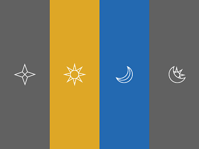 Astroicons astrology black white blue blue and white dark design eclipse icons icons design illustration lines logo moon stars starship sun vector yellow