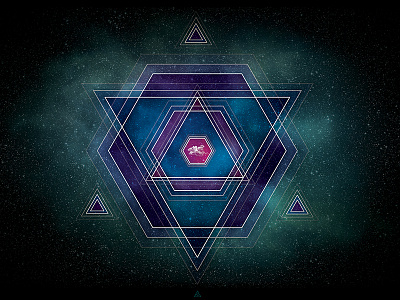 Geometric cosmos wallpaper