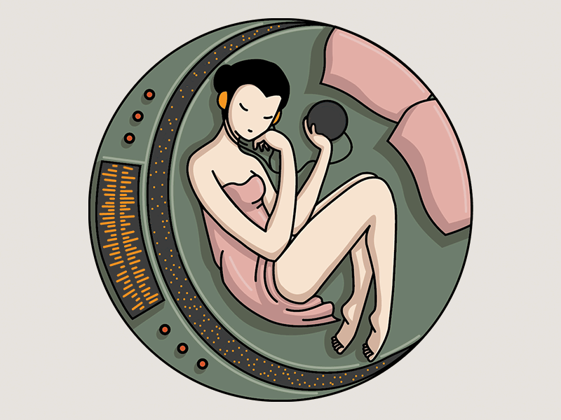 Hibernation hibernation music player sci fi science fiction sexy sleep sleeping spaceship woman