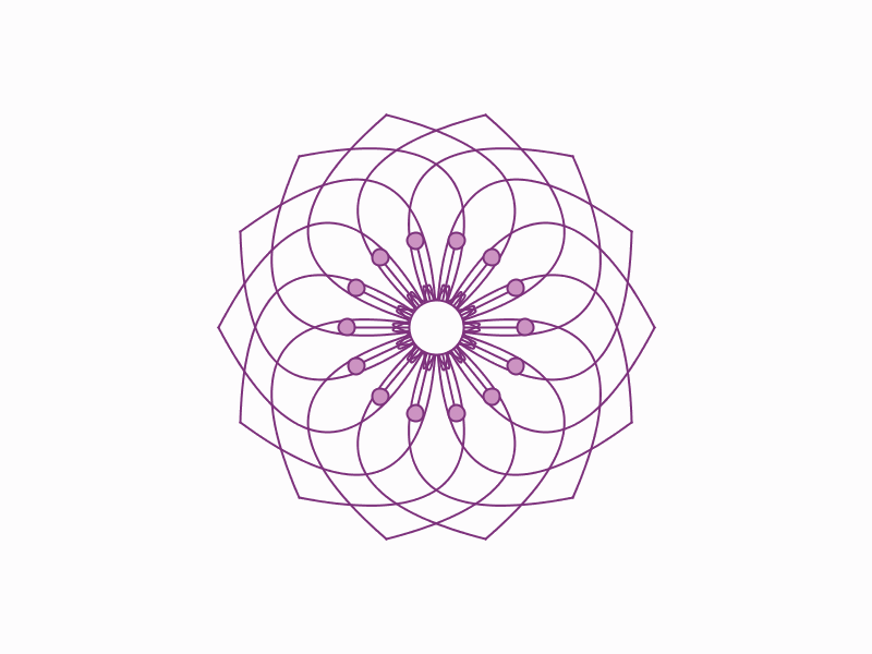 1000 flowers flower geometry lines loop mandala