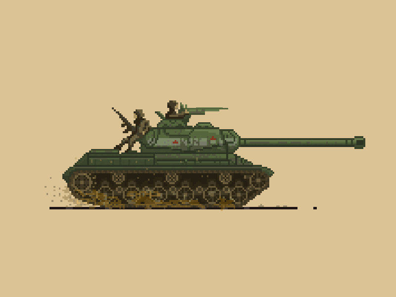 IS-2 tank animation game is-2 loop pixel pixel art tank war world of tanks wot ww2