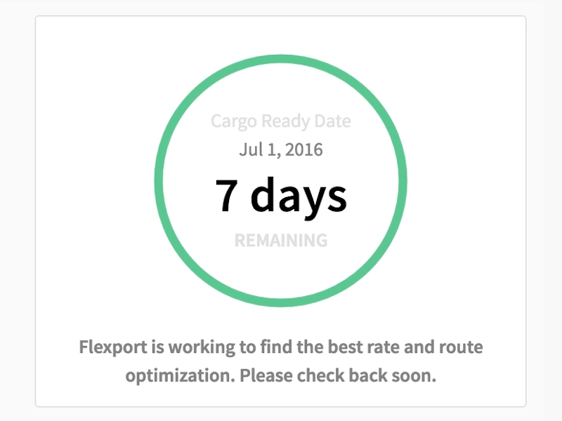 Booking Status SVG Animation animation countdown graph logistics progress react status svg time transition ui visualization