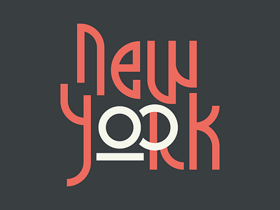 New York '18 18 black new york red type white