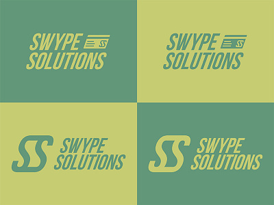 Swype Solutions brand branding credit credit card green logo s solutions ss swipe yellow