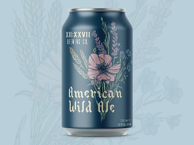 12:27 | American Wild Ale ale american beer blue can flower illustration lavender wheat wild wildflower wildflowers