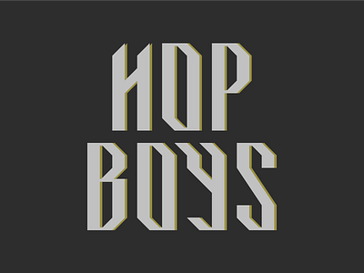 Hop boys beer black boys brand brewery gold hop metal type typography white