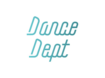 Dance dance department gradient hand drawn lettering lettering logo logotype script type typography