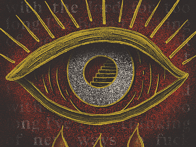 Lich Prince eye foxing grain iconography illustration lyrics procreate stairs texture