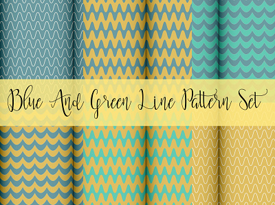 Blue And Green Line Pattern Set 3d animation app blue and gray pattern set blue and green line pattern set branding design graphic design illustration logo ui