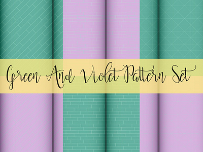 Green And Violet Pattern Set