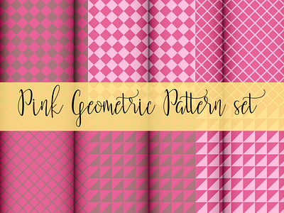 Pink Geometric Pattern set