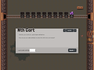 Nth Cart codepip coding css game minecart mines nth cart nth child ui