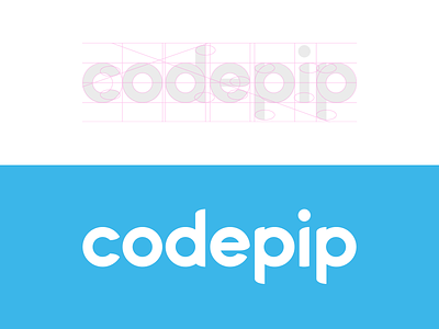 Codepip code codepip coding games grid logo logotype typeface wordmark