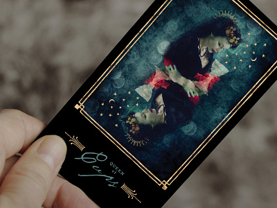 Messy Mystic Queen of Cups Tarot Card Mockup