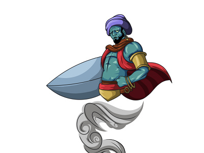 Jin surf cartoon character illustration jin mascot