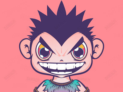 Udin ethnic cartoon character illustration