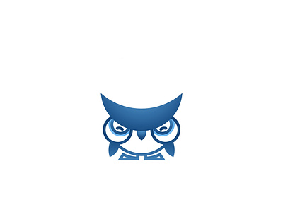 Blue owl bird branding cartoon character design illustration logo mascot owl sticker vector