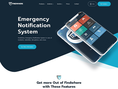 Emergency Notification System branding design illustration ui ux