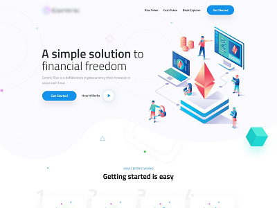 Financial Solution branding design illustration ui ux