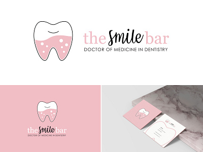 The Smile Bar branding business cards design graphic design logo