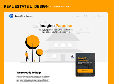 Real Estate UI Design branding business design freelancer graphic design modern real estate ui