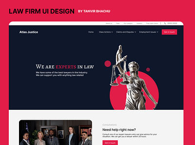 Law Firm UI Design business freelancer graphic design law law firm modern ui uidesign