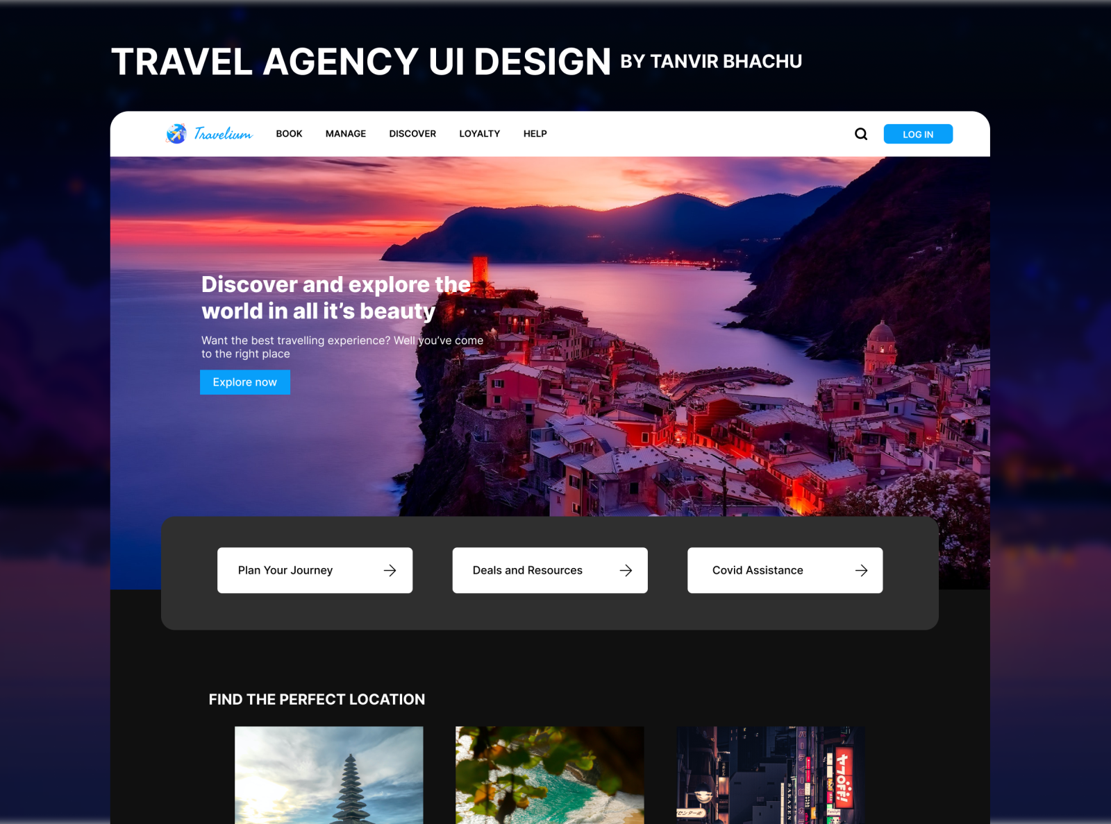 Travel Agency UI Design by Tanvir Bhachu on Dribbble