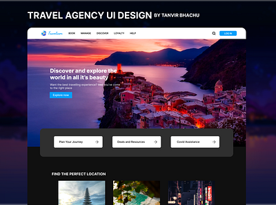 Travel Agency UI Design business design freelancer graphic design modern ui