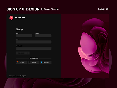 Sign Up UI Design