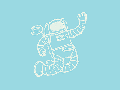 Astronaut astronaut drawing freehand handdrawing illustration illustrator minimal sketch space