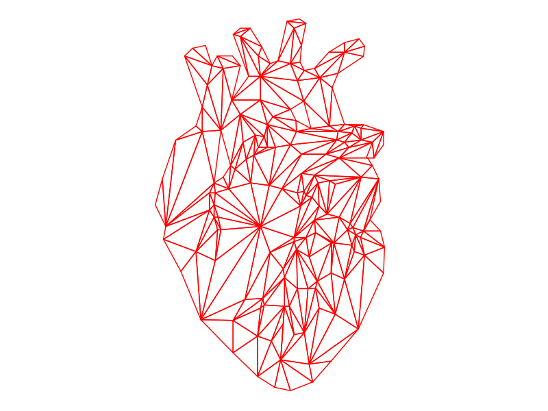 Beating heart emotion flat geometry gif heart love simple vector