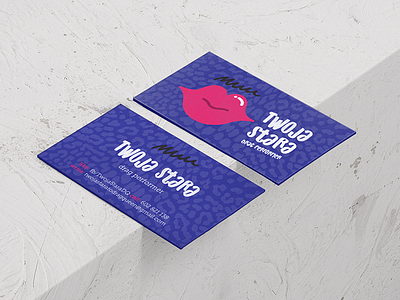 drag performer business card branding businesscard identity lips logo logotype typography visulidentity