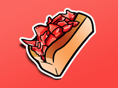 Lobster Roll Sticker design graphic design illustration procreate sticker