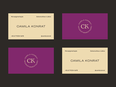 Camila Konrat - Business card branding businesscard design graphic design logo vector